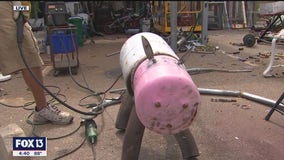 Artists recycle junk to build sculptures in Pinellas Park