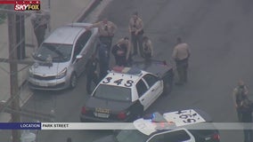 Suspect who led officers on pursuit in stolen U-Haul taken into custody in Bellflower