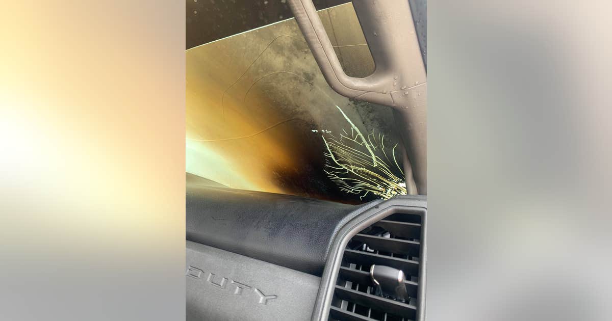 Woman says husband's truck was struck by lightning on Florida Turnpike
