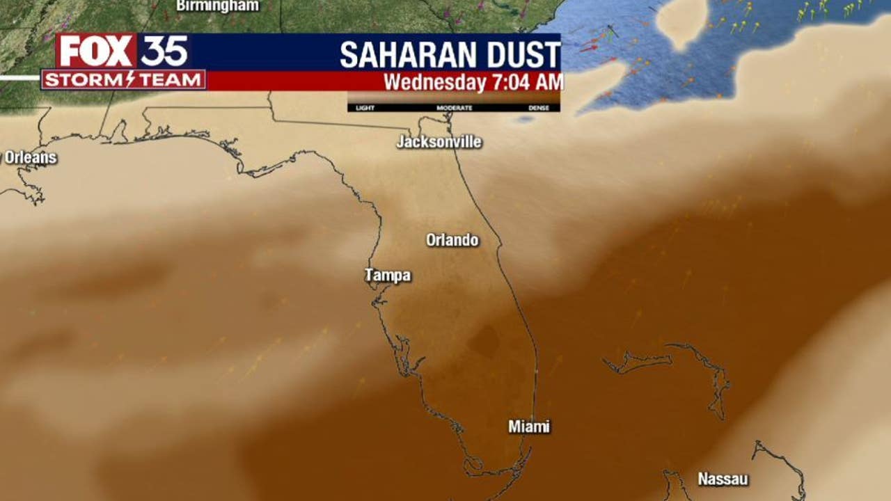 Massive Saharan dust cloud headed for Central Florida