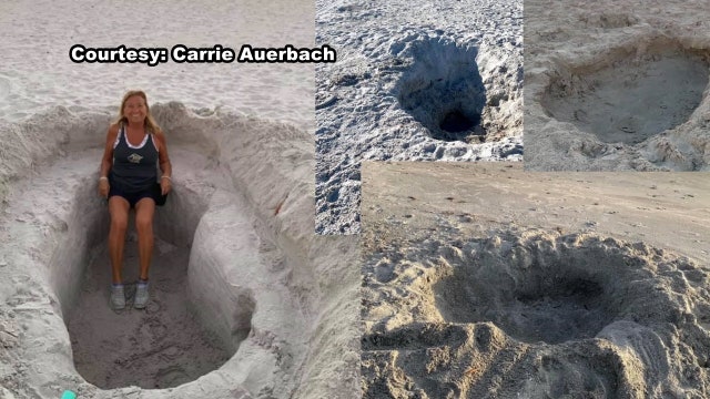 Huge holes causing concern along Pinellas County beaches