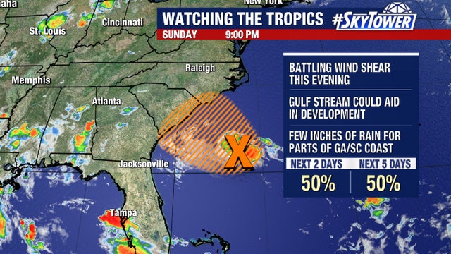 Disturbance off South Carolina coast has narrow window for development