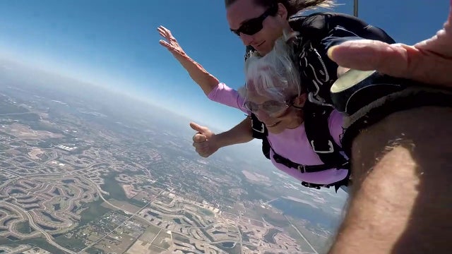 ‘I want to skydive’: Venice grandmother, 96, takes leap of faith in honor of late grandson