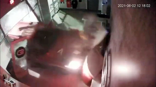 Troopers looking for red SUV that crashed into CycleBar, drove off