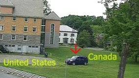 SUV from Canada drives across library lawn to illegally enter U.S.