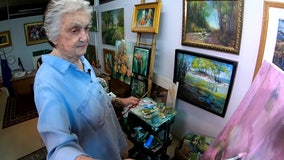 92-year-old artist sees painting as 'a window to the world of beauty'