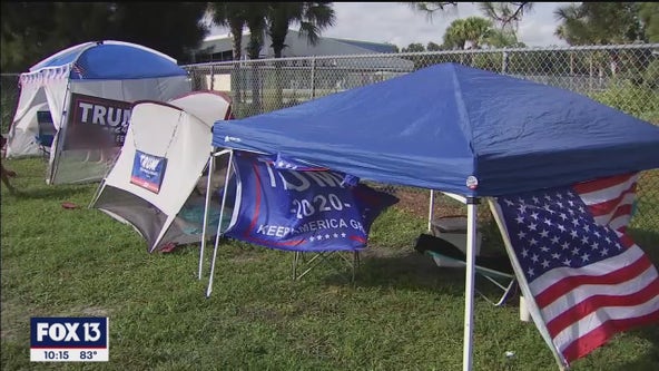 Supporters gather in Sarasota ahead of former president's Saturday rally