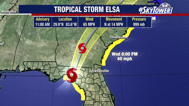 Tropical Storm Elsa makes landfall north of Tampa Bay; risk of flooding, storm surge remains