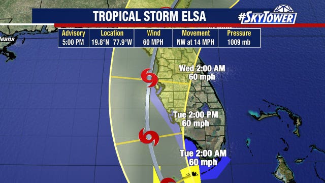 Tropical Storm Elsa tracks toward Cuba; watch issued for Tampa Bay coast