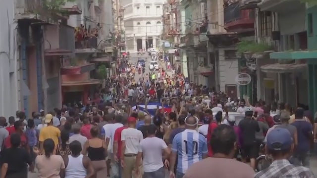 Protesters in Cuba rally against food shortages, rising prices in large anti-government demonstrations