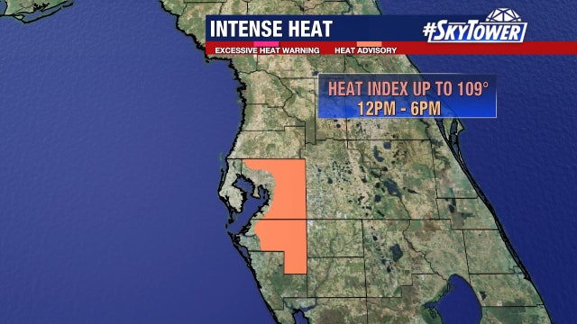 Heat advisory issued for inland Hillsborough, Manatee