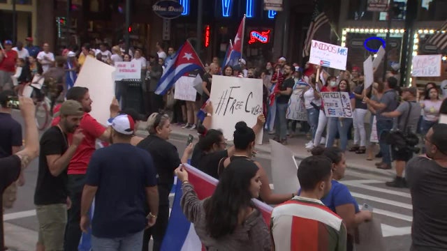 For third day, Tampa demonstrators show support for Cuban protests