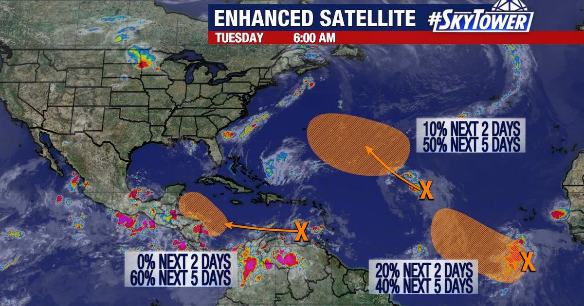 Forecasters watching three areas of interest in the tropics | FOX 13 ...