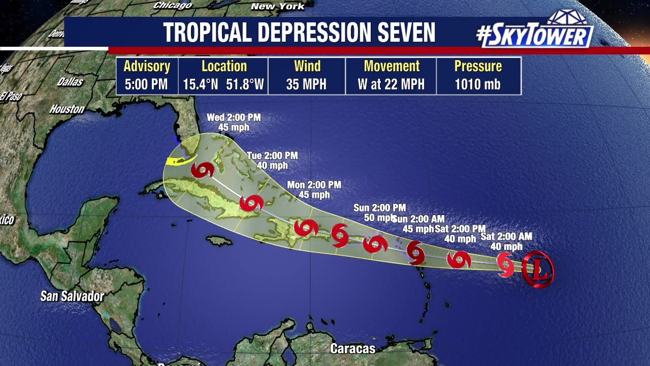 Tropical Depression Seven moves quickly across Atlantic; will soon ...