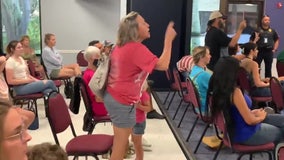 Sarasota school board meeting interrupted by angry parents