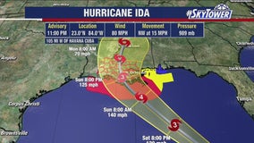 Hurricane Ida expected to strengthen to Category 4 storm over warm gulf water