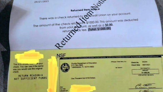 Florida blames bank after teachers' bonus checks bounce