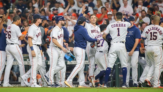 Houston Astros walk twice with bases loaded in 9th, beat Tampa Bay 4-3