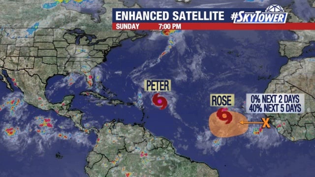 Tropical Storms Peter and Rose form in Atlantic; pose no threat to United States