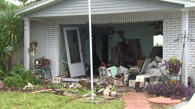 Neighbor loses control of pickup truck, plows into Port Richey home across the street