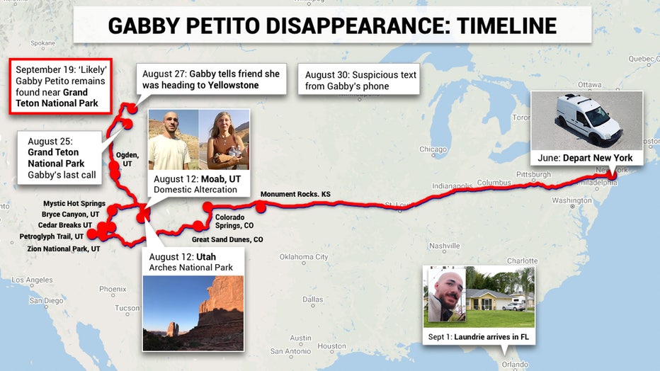 Gabby Petito map