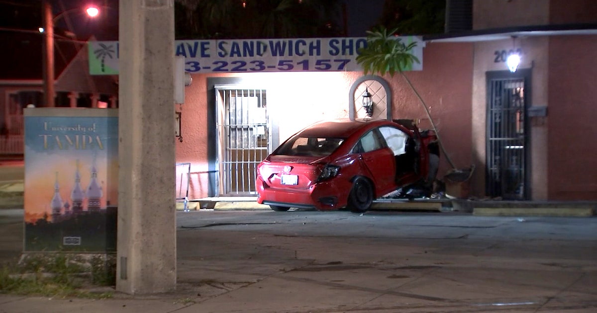 Car crashes into Tampa sandwich shop | FOX 13 Tampa Bay