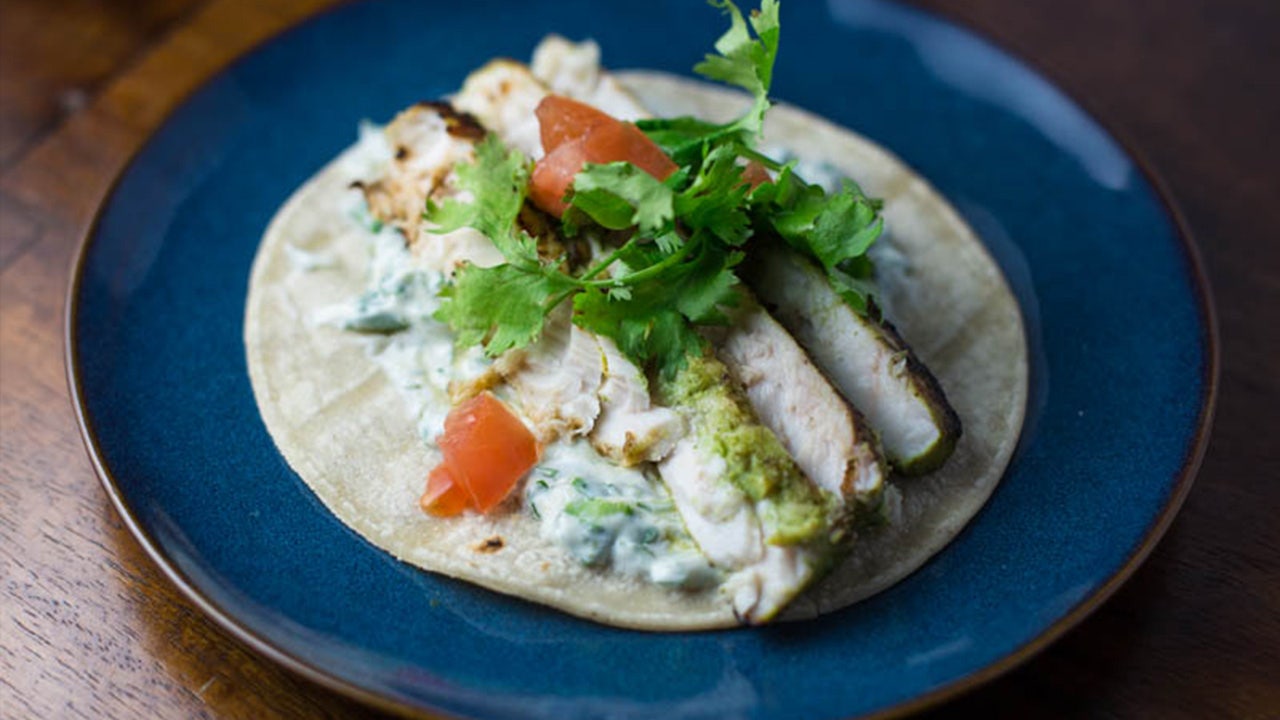 Recipe: Grilled blackened fish tacos with aji sauce