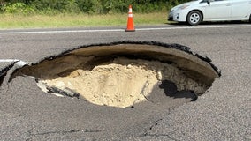 U.S. 19 lanes closed in Homosassa after hole opens in road