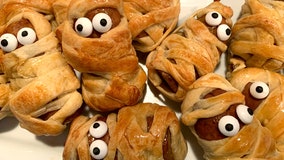 Sausage mummy recipe for Halloween – with optional candy eyeballs