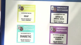 Tampa police, firefighters hope stickers will speak for special needs patients who can't