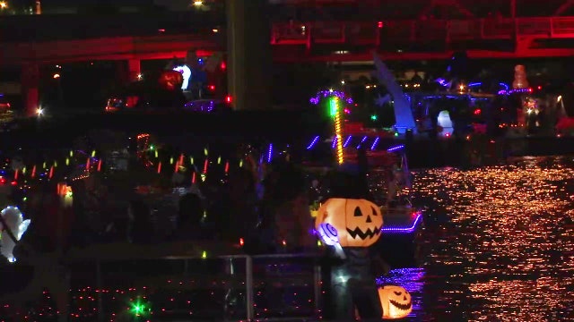Tampa boaters try to scare cancer away during Halloween festivities