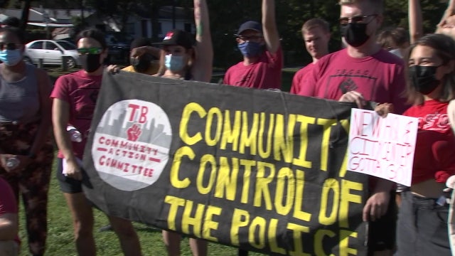 Community activists protest proposal to relocate TPD headquarters, city offices to East Tampa