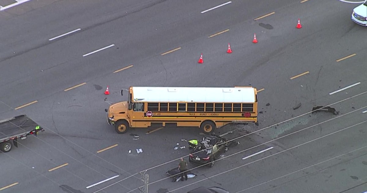 No students injured in crash involving Pasco County school bus | FOX 13 ...