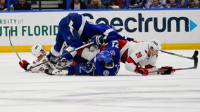 Overtime goal leads Hurricanes past Lightning 2-1