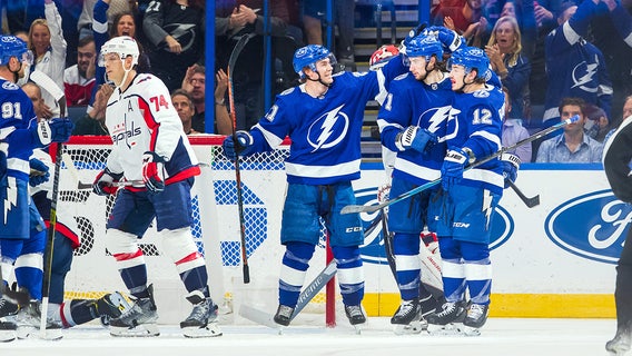 Vasilevskiy, Cirelli help Lightning end Capitals' streak