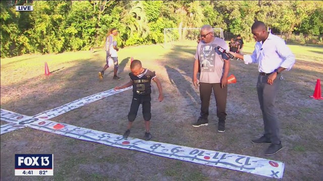 Local youth tutoring program teaches math through exercise