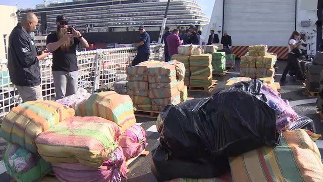 Coast Guard offloads 15 tons of seized cocaine, marijuana worth over $500 million in South Florida