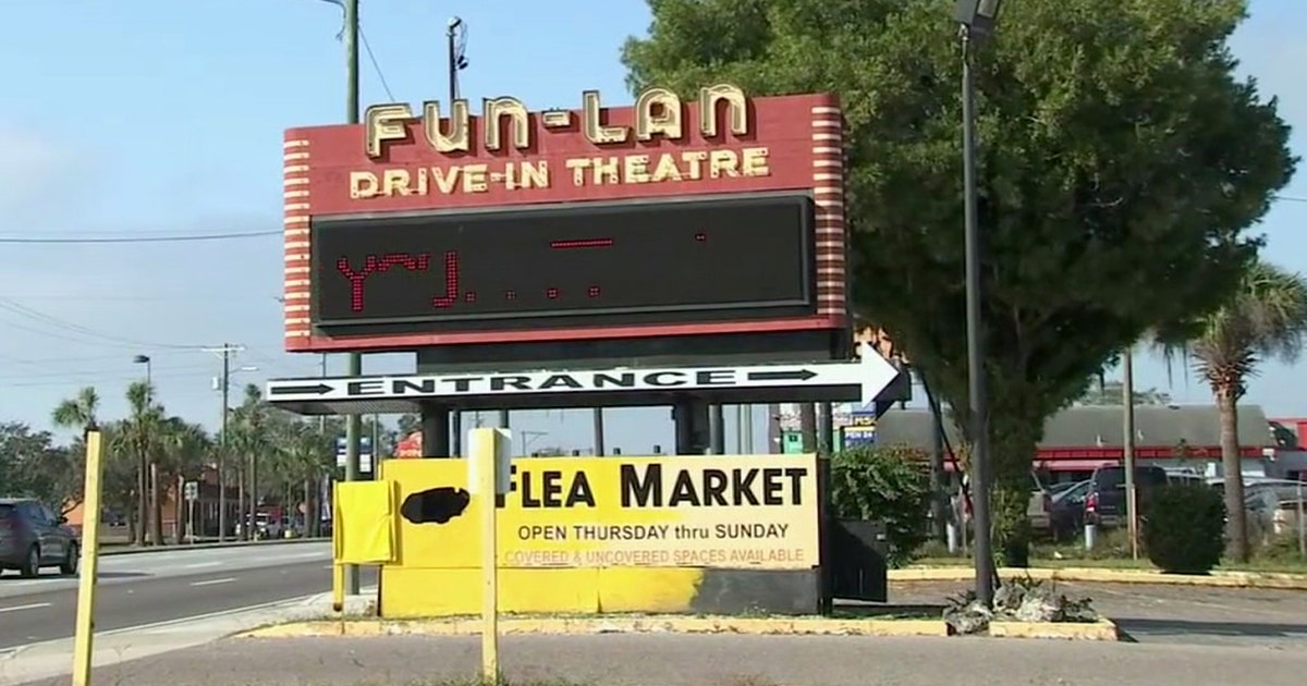 Fun-Land Drive-In neon sign rescued for use in new immersive art ...