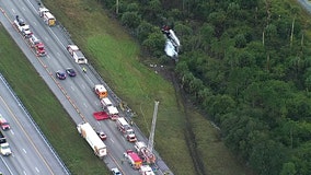 FHP: Overturned tanker dumps 200 gallons of fuel on I-75 after 'catastrophic failure of tire'