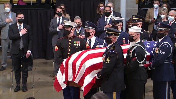President Biden, leaders gather to pay tribute to Bob Dole at US Capitol