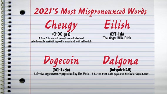 Chipotle, omicron, cheugy, Eilish among 2021′s most mispronounced words