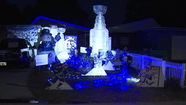 Blue Christmas: Brandon family lighting the holidays with a Bolts theme