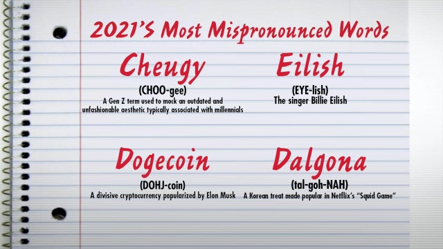 Chipotle, omicron, cheugy, Eilish among 2021′s most mispronounced words