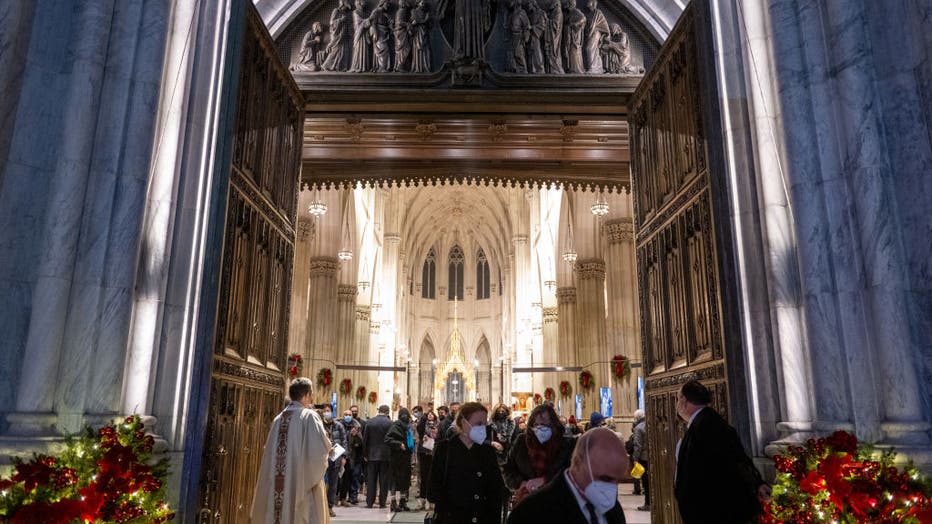 St. Patrick's Cathedral Hosts Midnight Mass On Christmas Eve