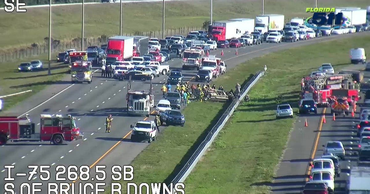 I-75 near Bruce B. Downs reopens after rollover crash | FOX 13 Tampa Bay