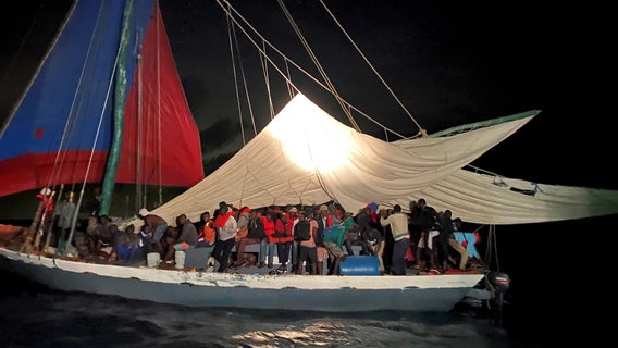 Coast Guard rescues 176 Haitians from sailboat off South Florida