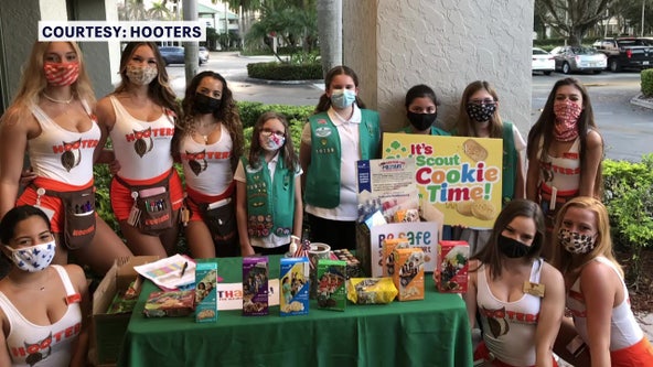 Hooters partners with Bay Area Girl Scouts, sending thousands of cookies to hometown heroes
