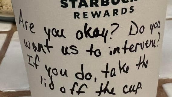Starbucks employee goes viral after secretly passing note to young woman