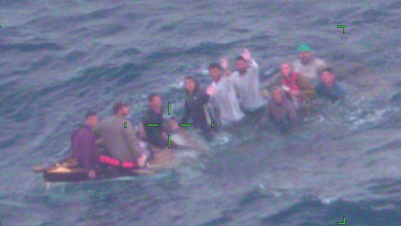 10 Cuban migrants rescued from sinking boat off Florida