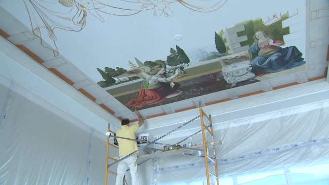 Italian artist recreates da Vinci’s ‘Annunciation’ on ceiling of Lakewood Ranch home